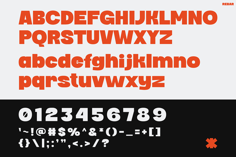 Preview of REBAR Font