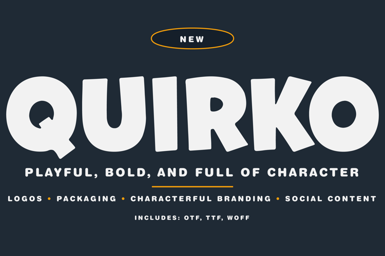 Preview of QUIRKO Font