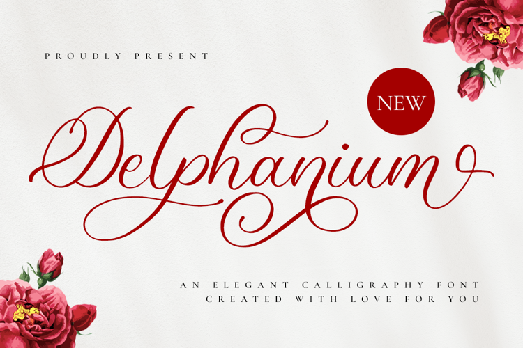 Preview of Delphanium Font