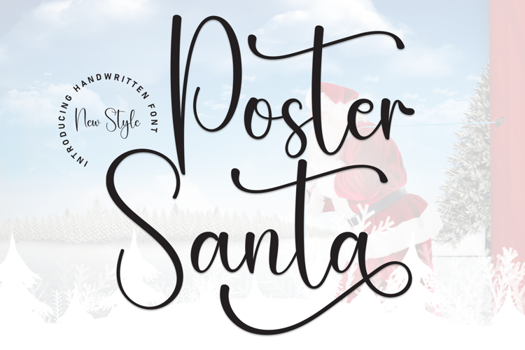 Preview of Poster Santa Font
