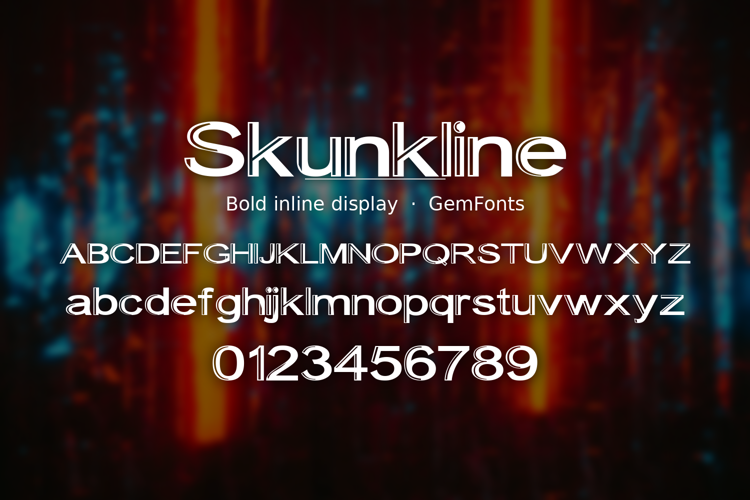 Preview of Skunkline Font