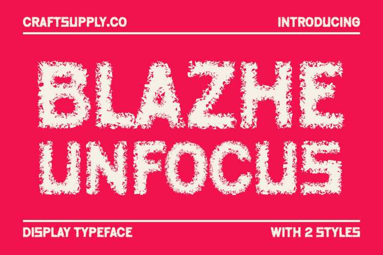 Preview of Blazhe Unfocus Font