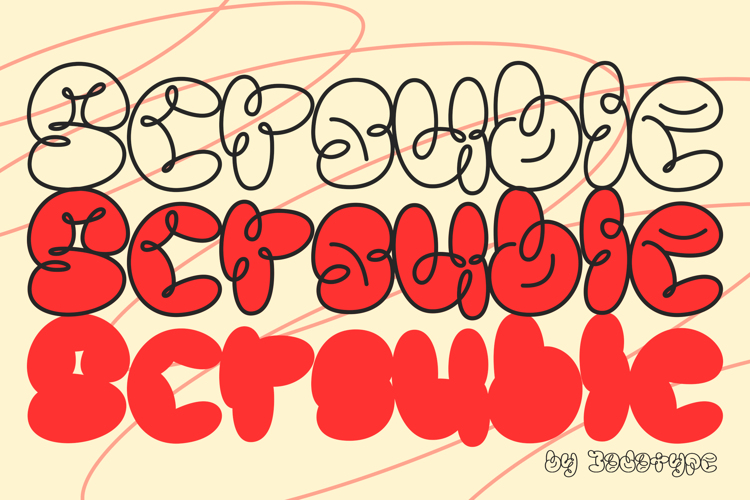 Scrouble Outline Font