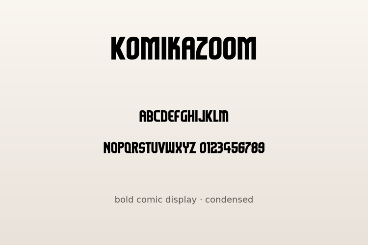 Preview of Komikazoom Font