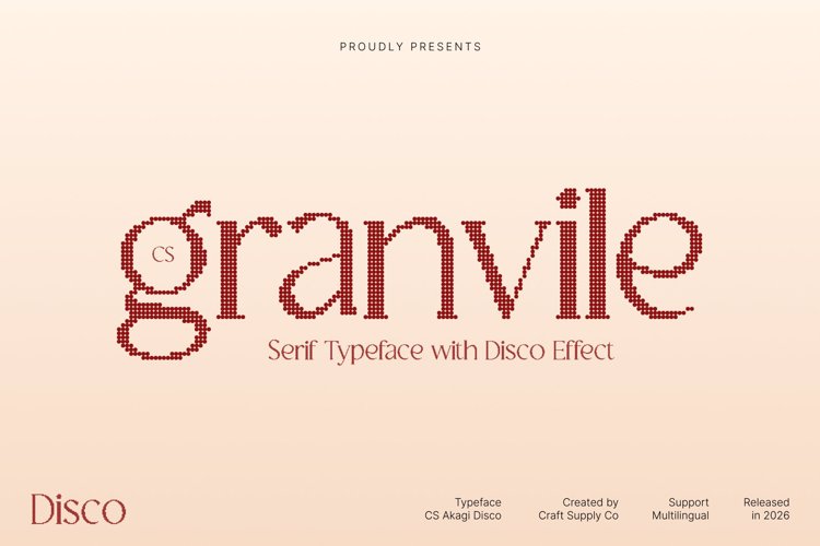 Preview of CS Granvile Disco Font