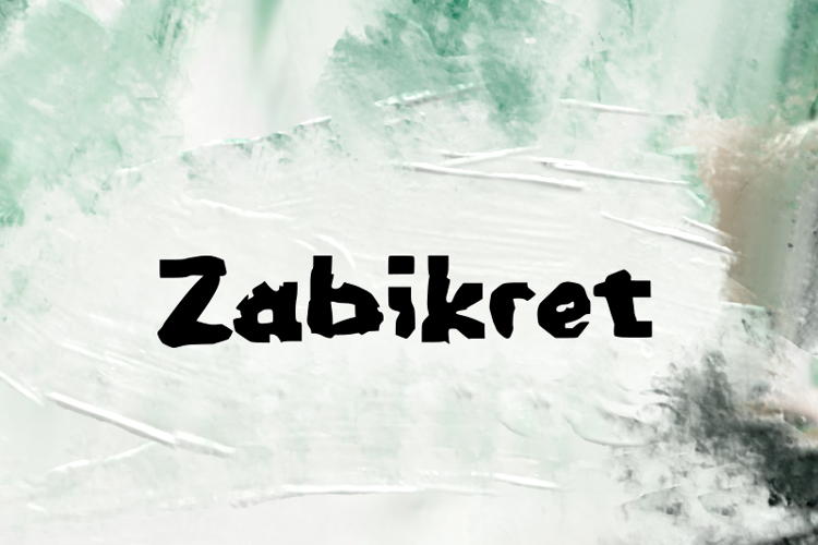 Preview of z Zabikret Font