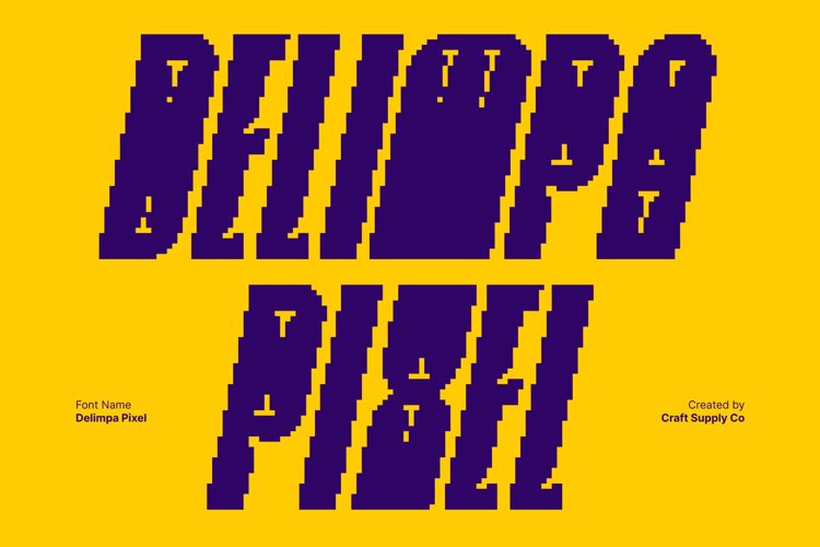 Preview of Delimpa Pixel Font