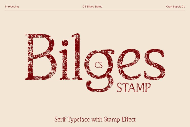 Preview of CS Bilges Stamp Font