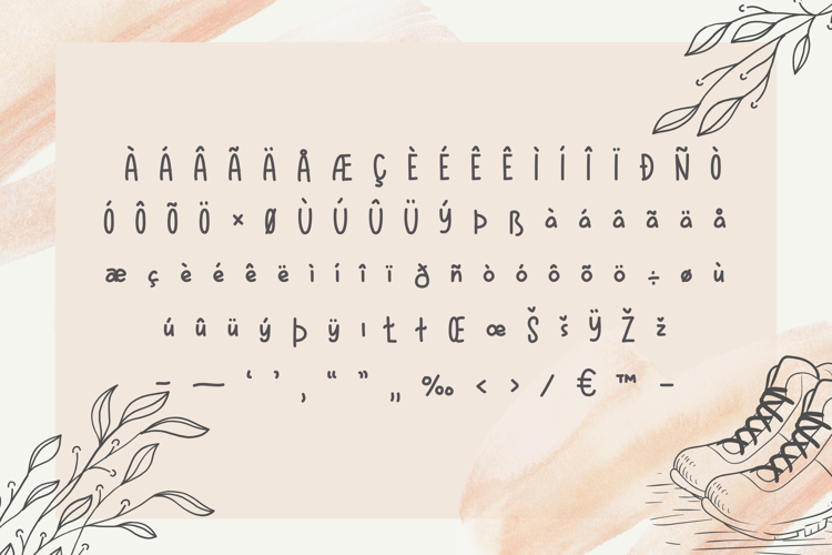 Cream Shoes Font Aisyah Fontspace