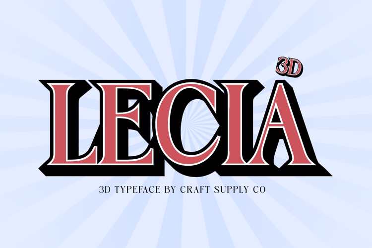 Lecia 3D Font