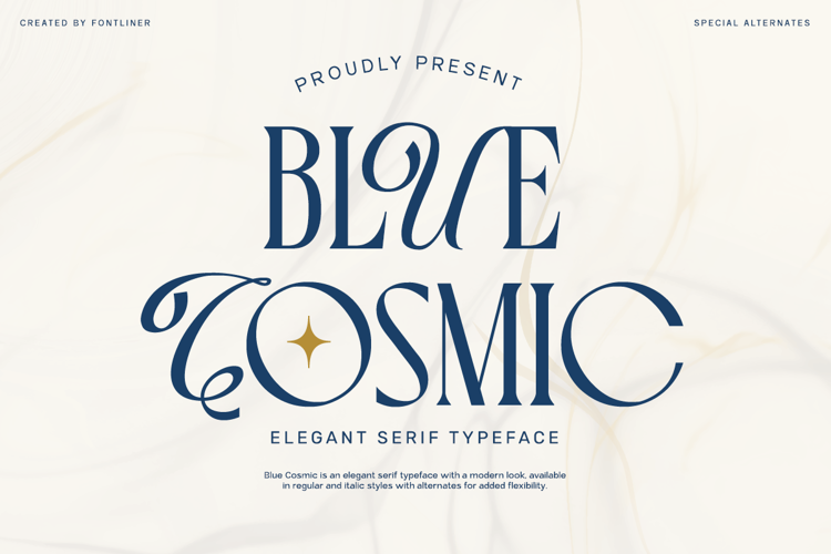 Preview of Blue Cosmic Font