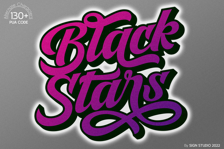 Black Stars Font
