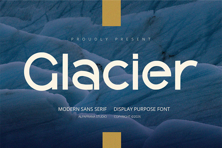Preview of Glacier Font