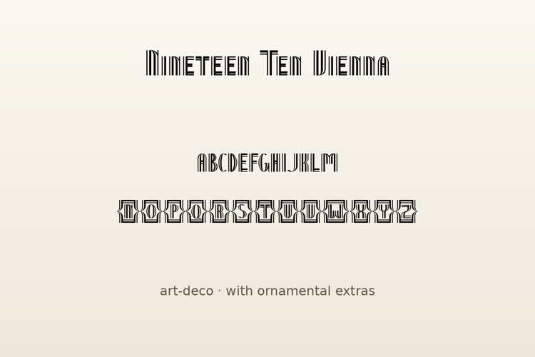 Preview of Nineteen Ten Vienna Font