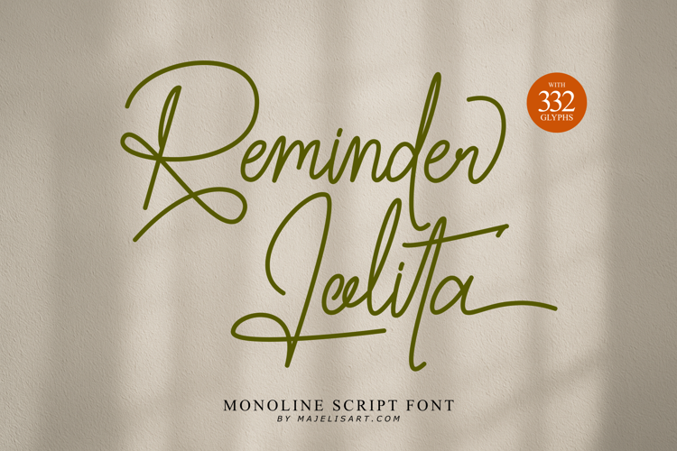 Preview of Reminder Lolita Font