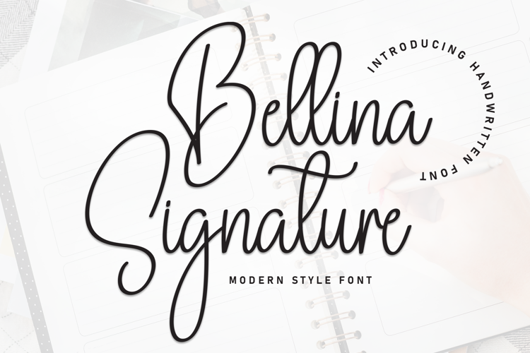Preview of Bellina Signature Font