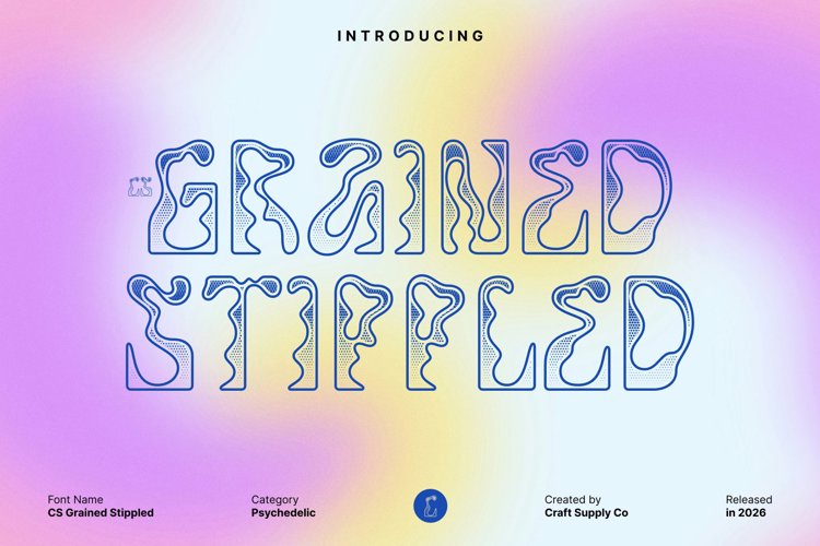 Preview of CS Grained Stippled Font