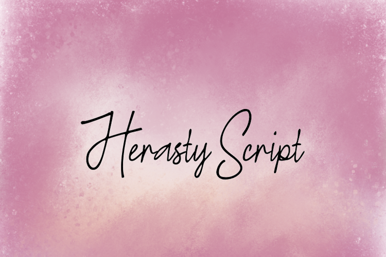 h Herasty Script Font