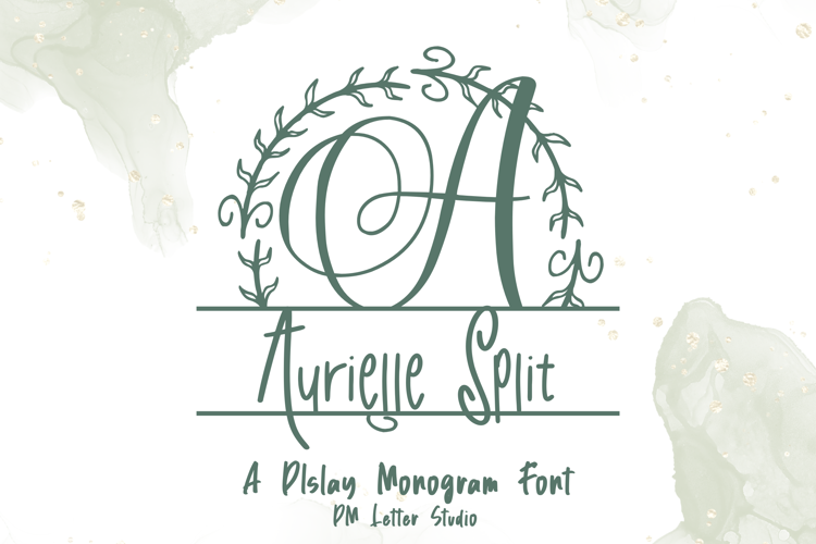 Preview of Aurielle Split Monogram Font