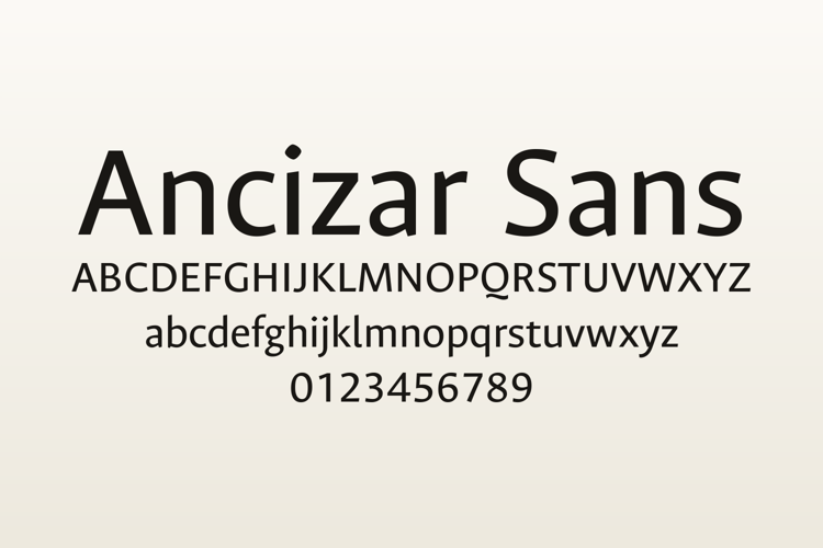 Preview of Ancizar Sans Font