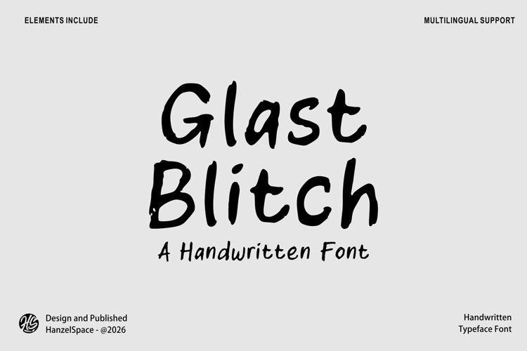 Preview of Glast Blitch Font