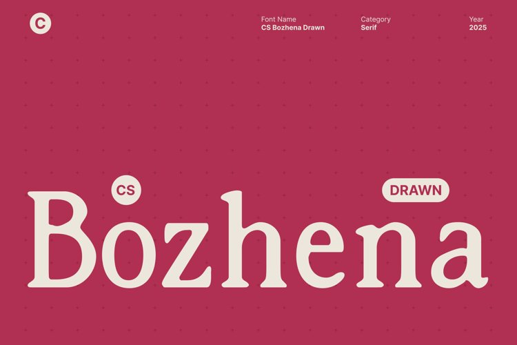 Preview of CS Bozhena Drawn Font