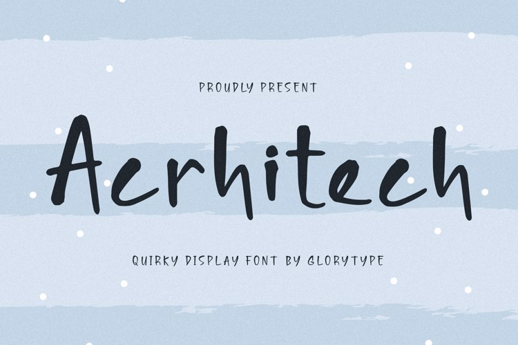 Preview of Acrhitech Font