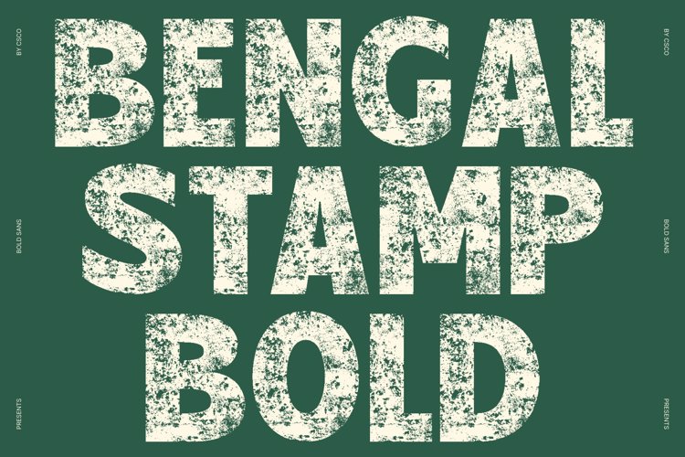 Preview of Bengal Stamp Font