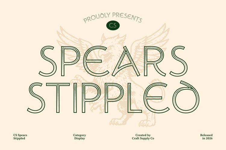Preview of CS Spears Stippled Font