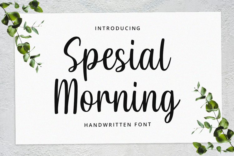 Special Morning Font