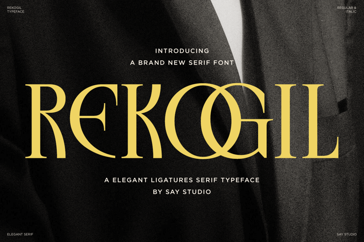Preview of Rekogil DEMO Font