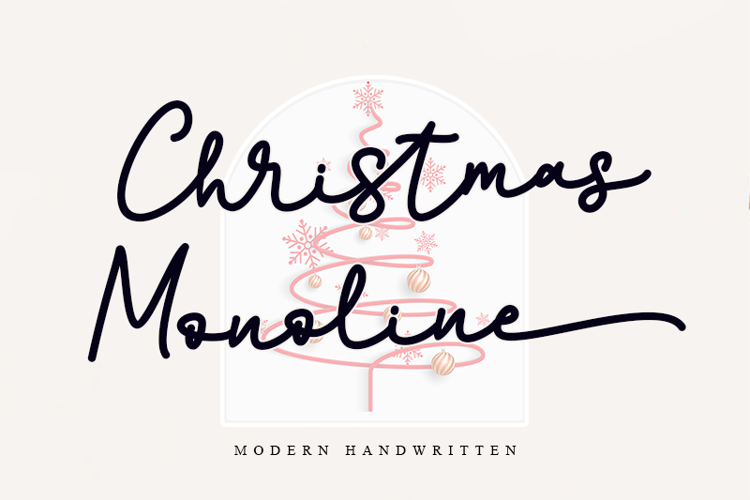 Christmas Monoline - Personal U Font