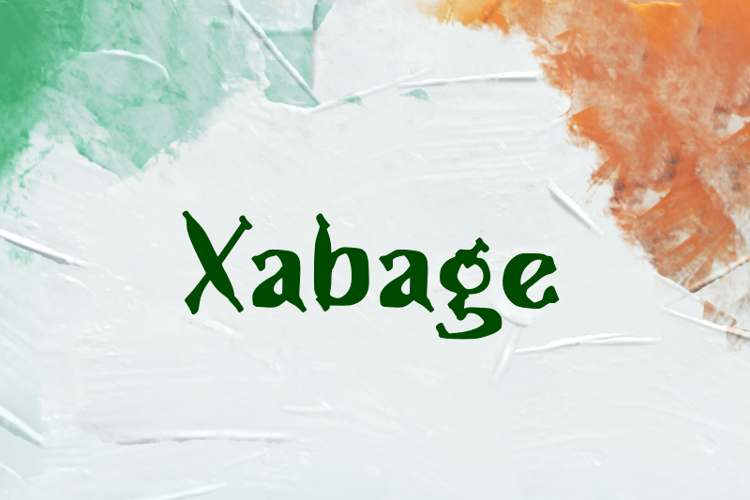 Preview of x  Xabage Font