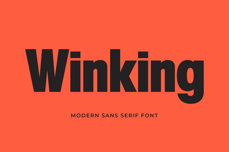Preview of Winking Font