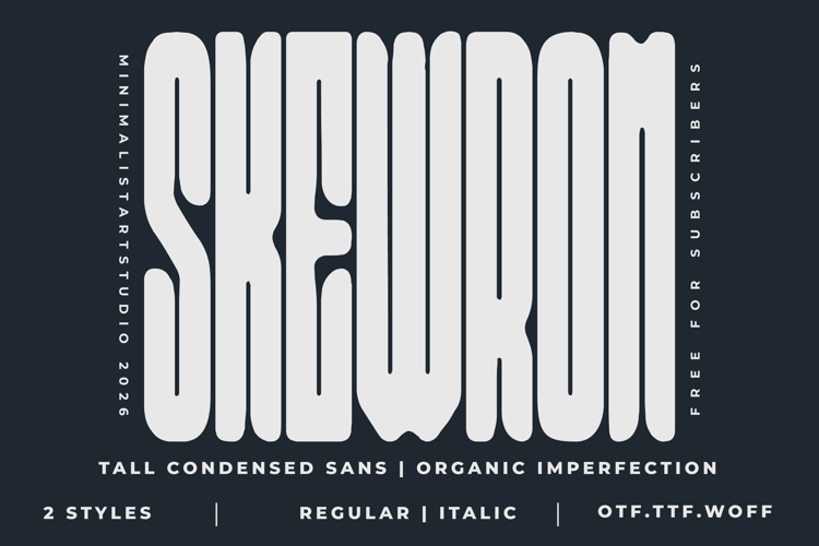 Preview of Skewrom Font