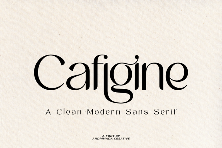 Preview of Cafigine Font
