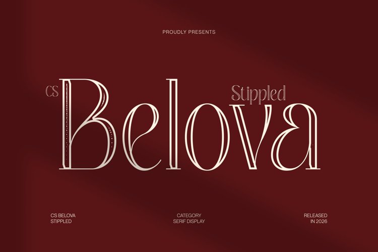 Preview of CS Belova Stippled Font