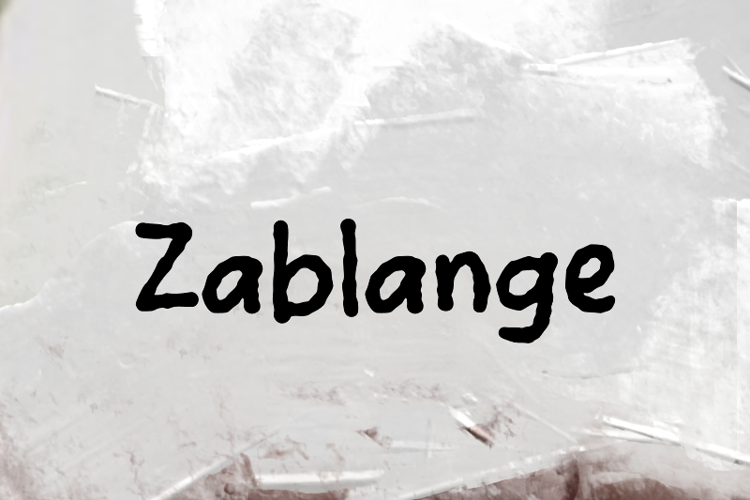 Preview of z  Zablange Font