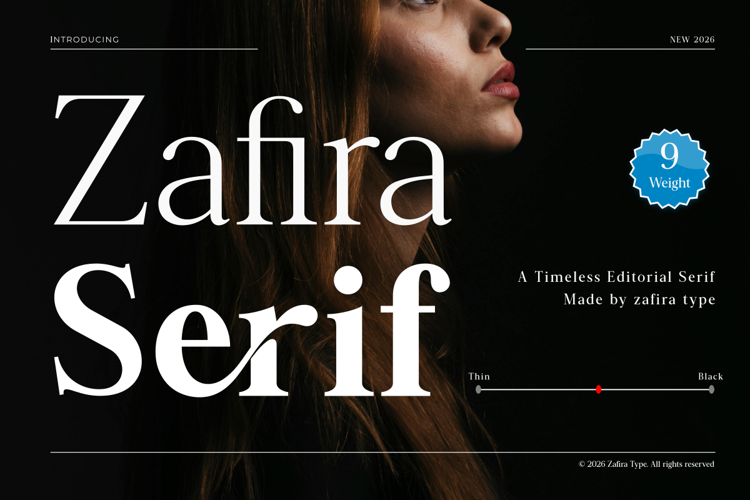 Preview of Zafira Serif Font