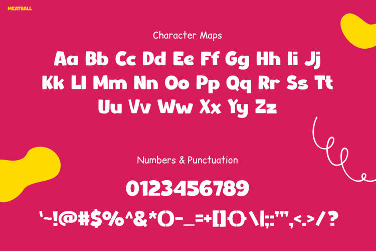 Preview of Meatball Font