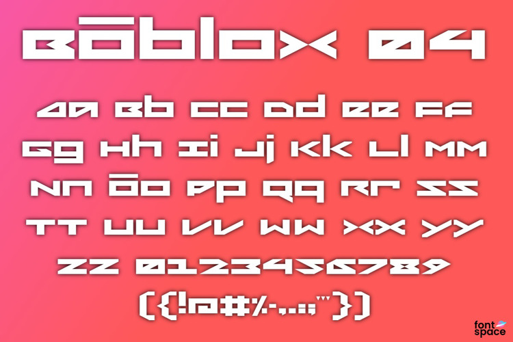 Bōblox 04 Font