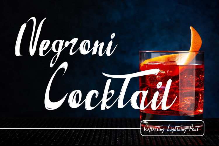 Preview of Reflecting Lightning Font