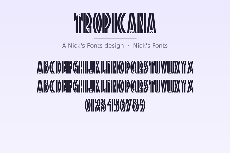 Preview of Tropicana Font