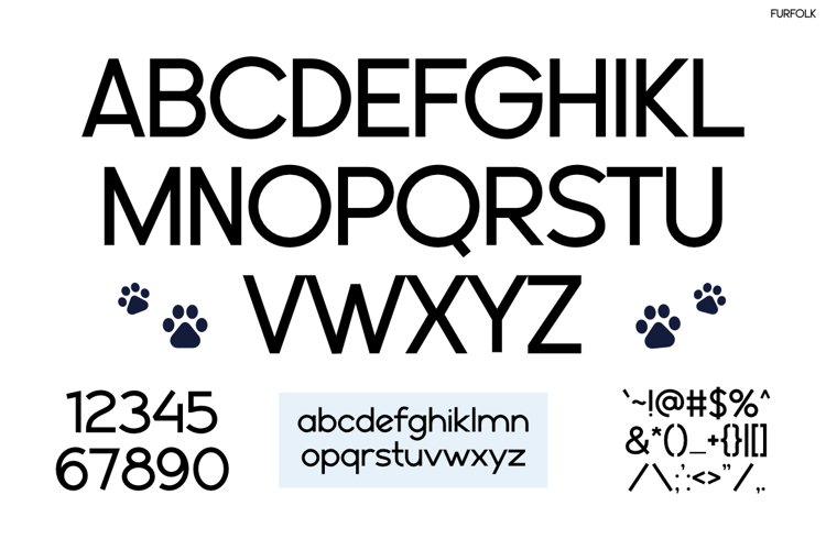 Preview of FURFOLK Font
