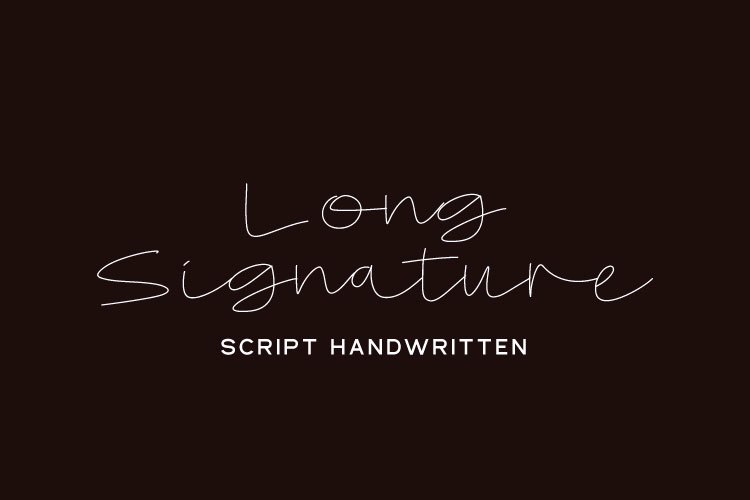 Long Signature Font