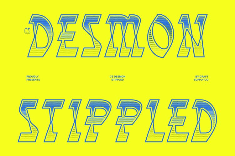 Preview of CS Desmon Stippled Font