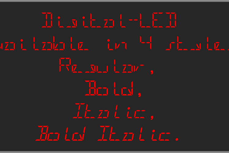 Digital-LED-Demo Font