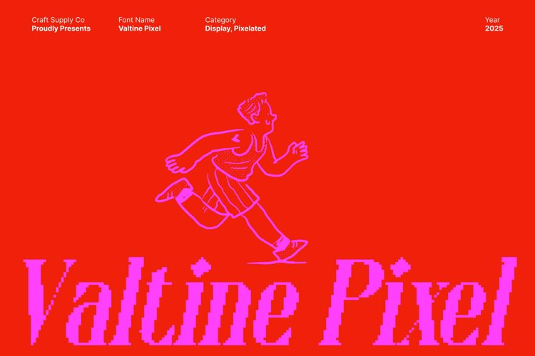 Preview of Valtine Pixel Font