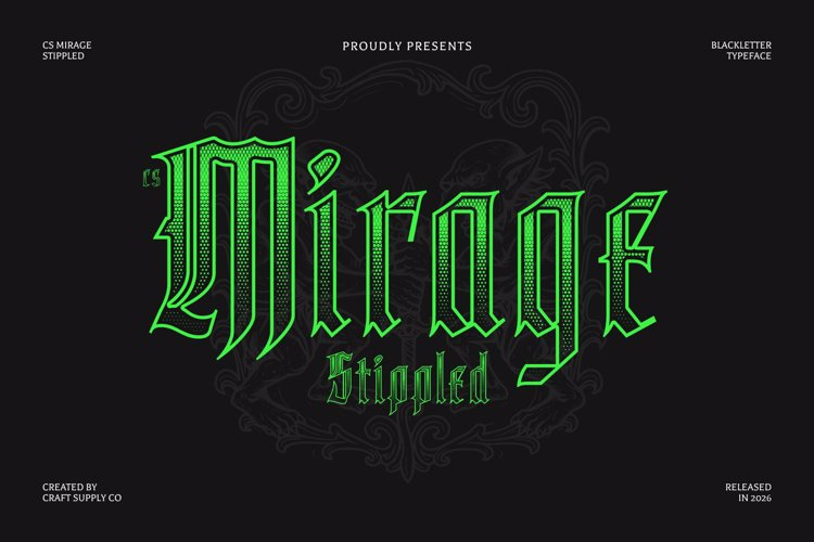 Preview of CS Mirage Stippled Font