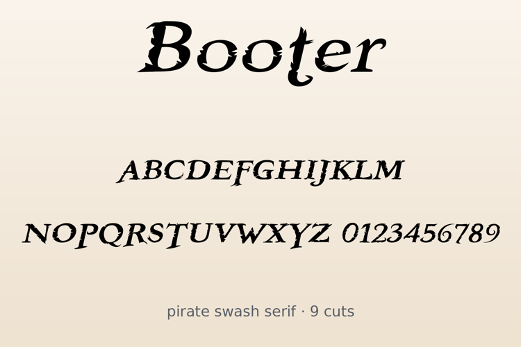 Preview of Booter Font